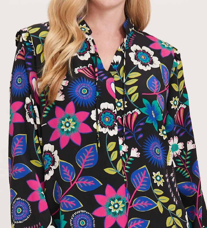 Exclusive Sale Maggie Silk Floral Blouse In Multi