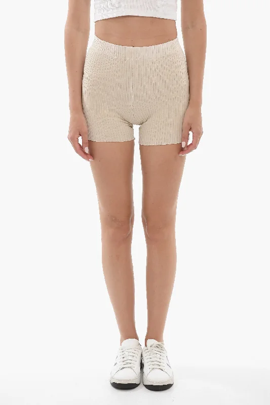 Holiday Glam Cotton Citizen Stretch Cotton Ribbed Shorts