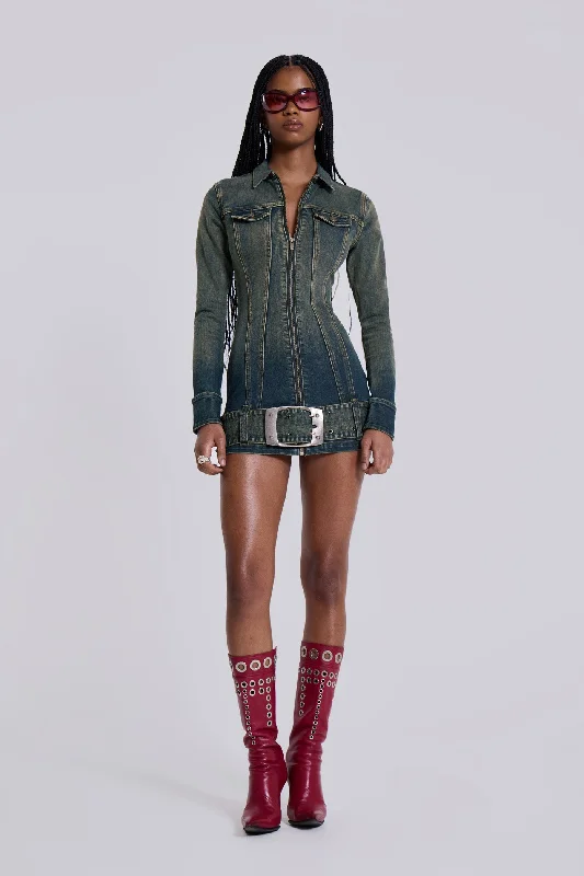 Fashion Essentials Steel City Denim Mini Dress