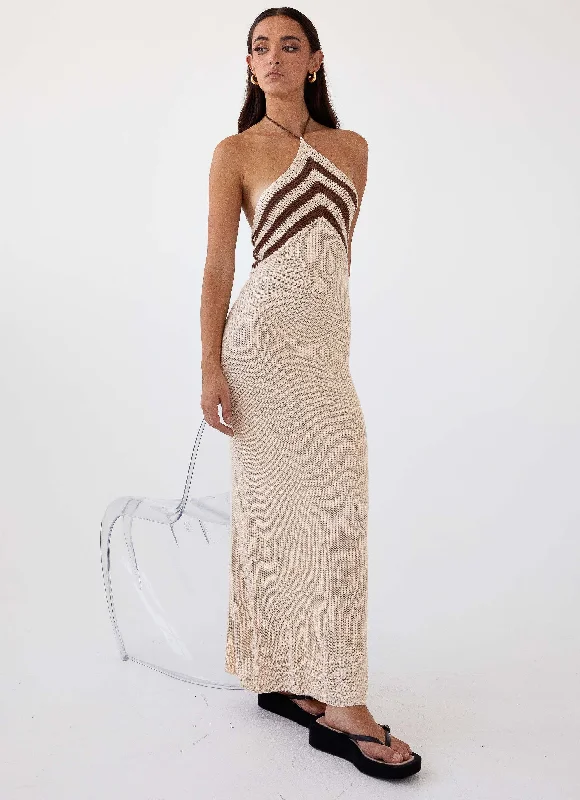 Last Chance Sale Masterpiece Knit Maxi Dress - Tiramisu