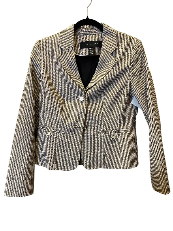 Blazer By Apostrophe In Striped Pattern, Size: M