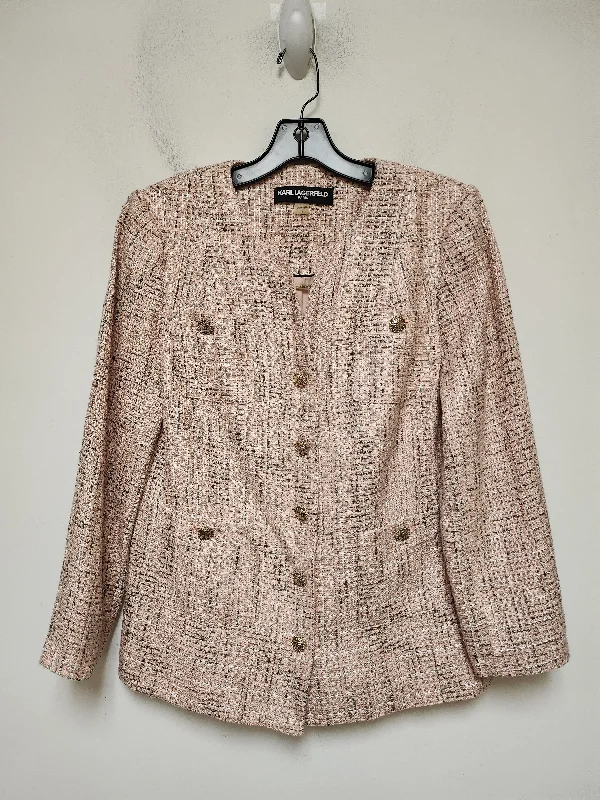 Blazer Designer By Karl Lagerfeld In Pink, Size: M