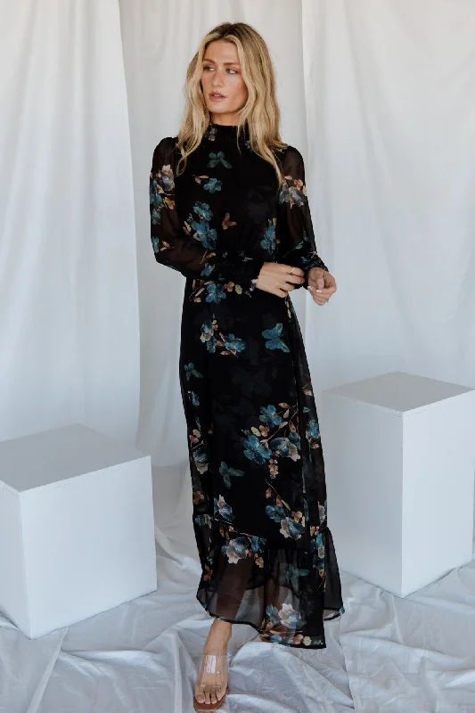 Summer Splash Sale Luciana Maxi Dress | Black + Blue