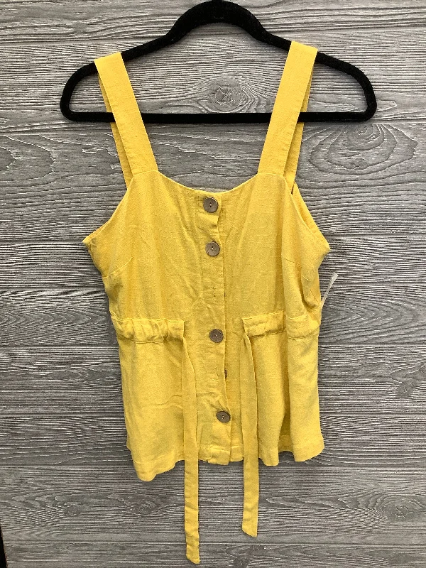 Top Sleeveless By Charlie Paige In Yellow, Size: M