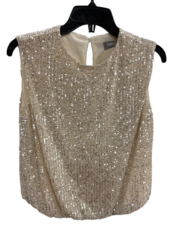 Top Sleeveless By Blue B In Gold, Size: S