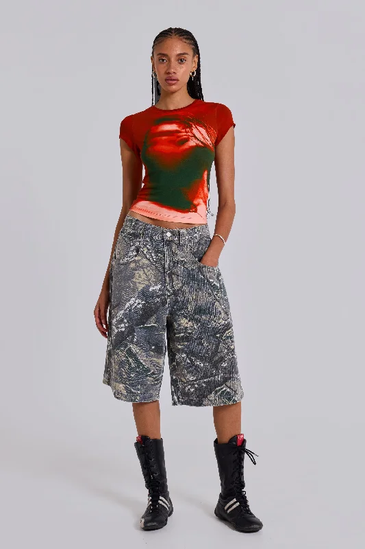 Effortless Style, Endless Impact Forest Camo Colossus Jorts