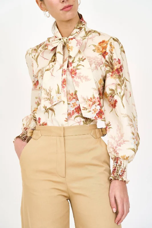 Big Savings Georgia Blouse In Ivory Brocade