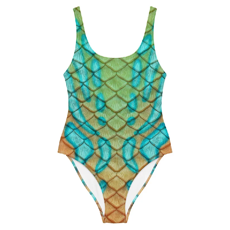 Classic Women's Fashion Mandarin Goby One-Piece Swimsuit