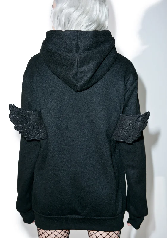 Casual Fashion Lil Fallen Angel Oversized Hoodie