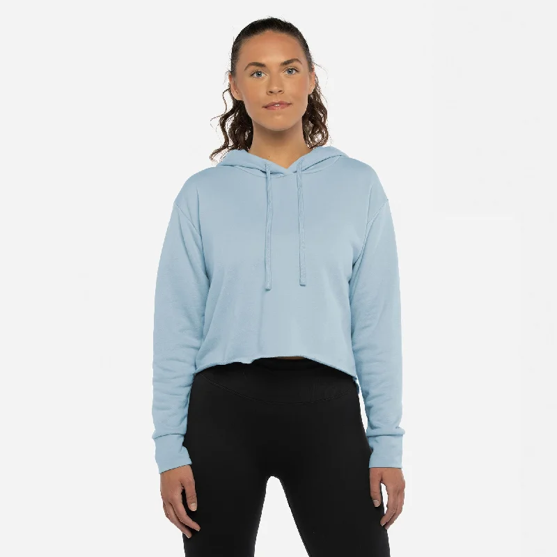 Fashion For Every Occasion Women's Laguna Sueded Raw Edge Crop Hoodie