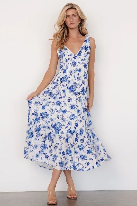 First Order Discount Mariah Tank Dress | Blue Floral