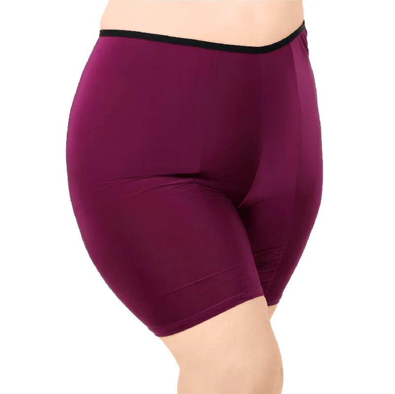 Trendy Women's Collection Ultra High Waist Anti Chafing Shortlette Slipshort In Purple