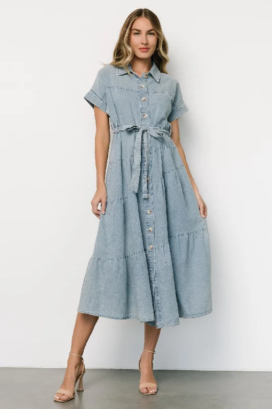 Limited Stock Logan Button Up Dress | Denim