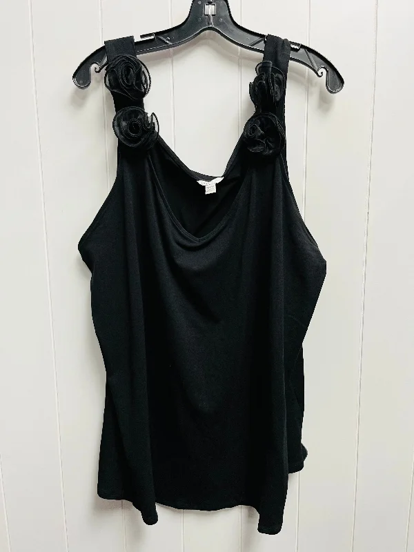 Top Sleeveless By Cato In Black, Size: 26