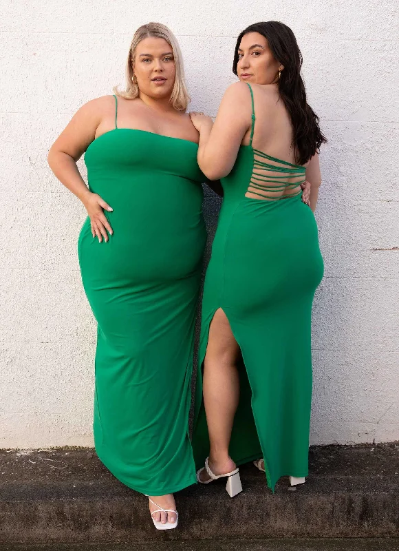 Big Savings Heading West Maxi Dress - Jade Green