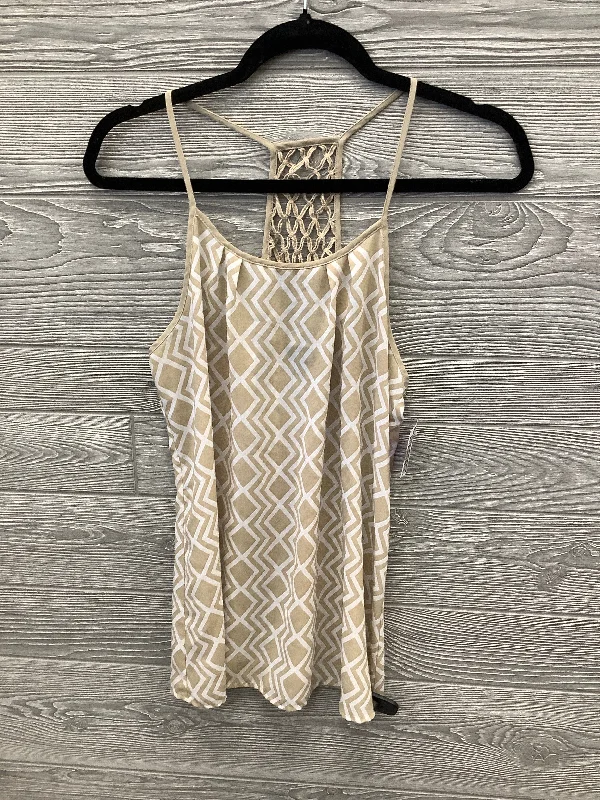 Top Sleeveless By Ana In Taupe, Size: M