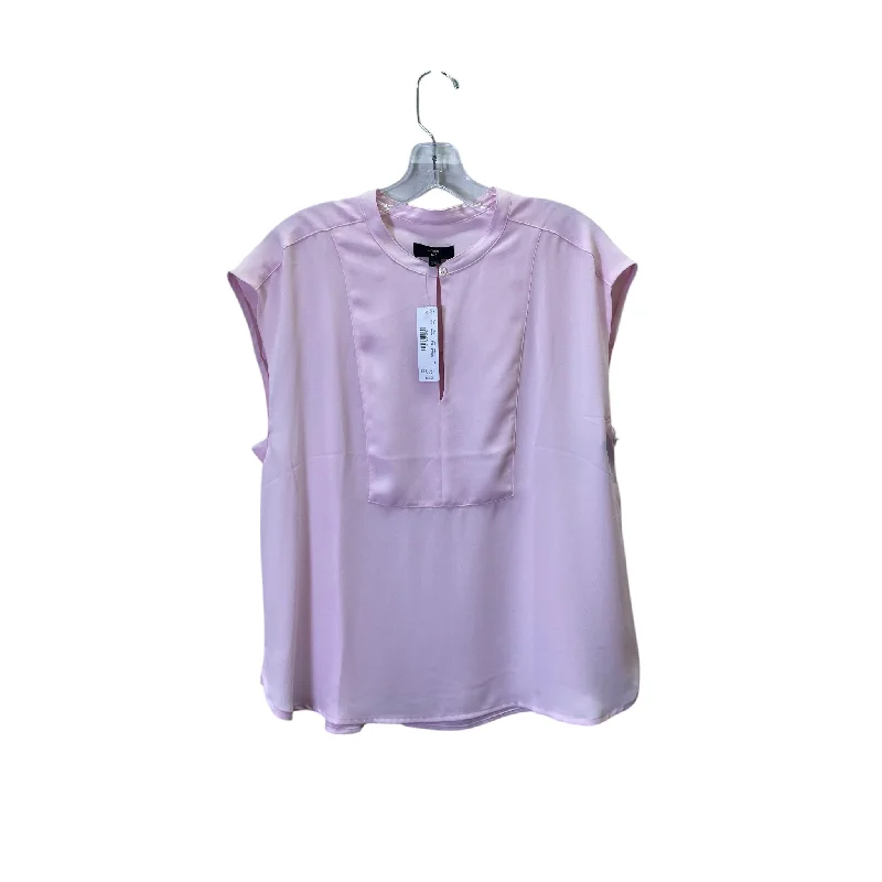 Top Sleeveless By J. Crew In Pink, Size:L