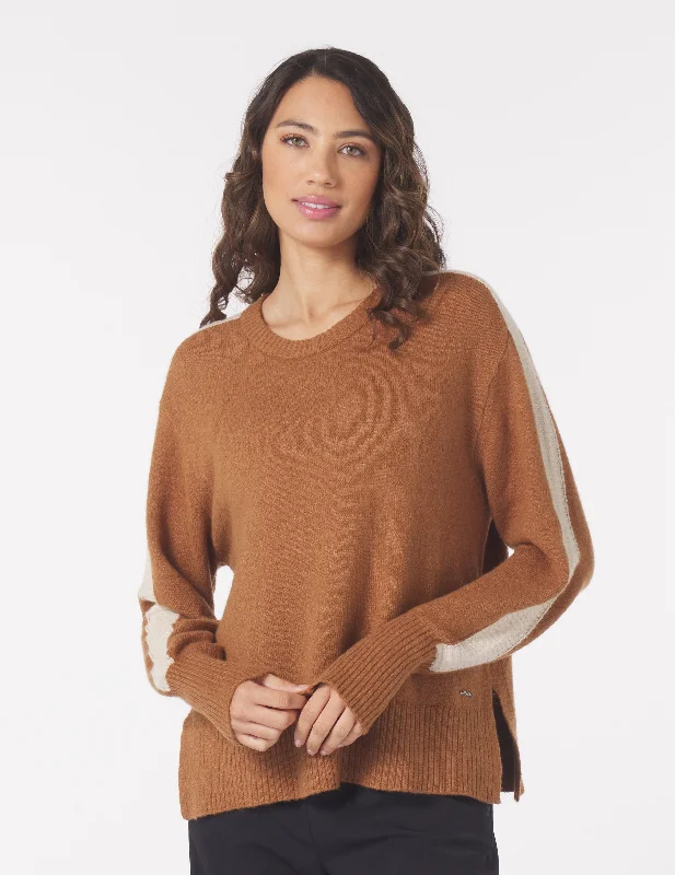 Elevate Your Wardrobe Elevated Knit Crew: Almond