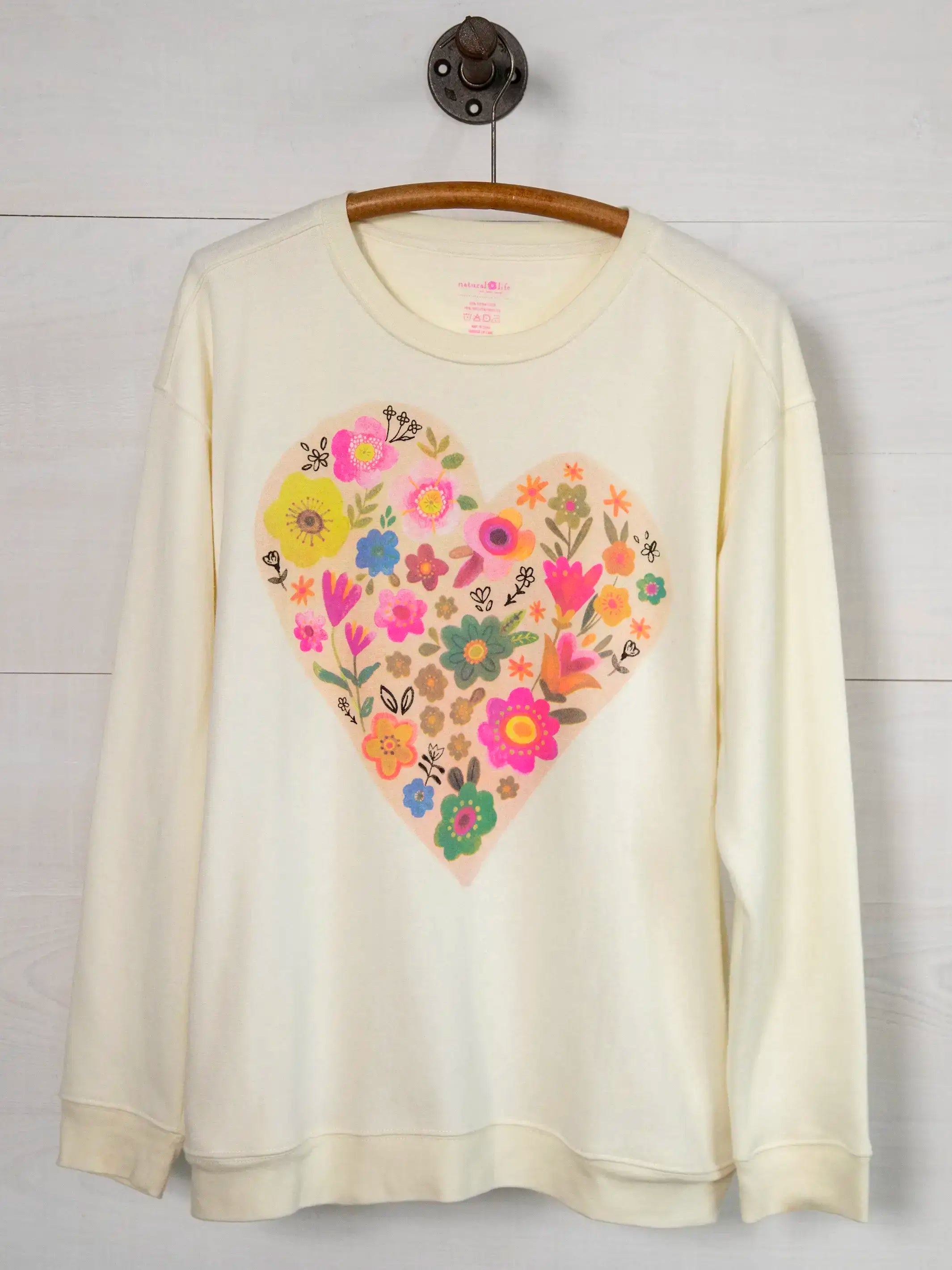 Luxury Fashion Comfy Pocket Sweatshirt - Ivory Heart