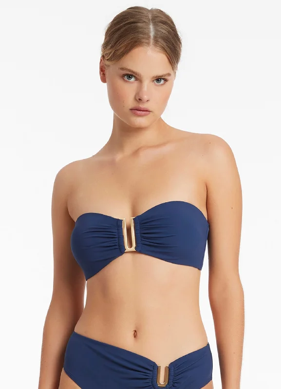 Fashion Forward Jetset Bandeau Bikini Top - Pacific Blue