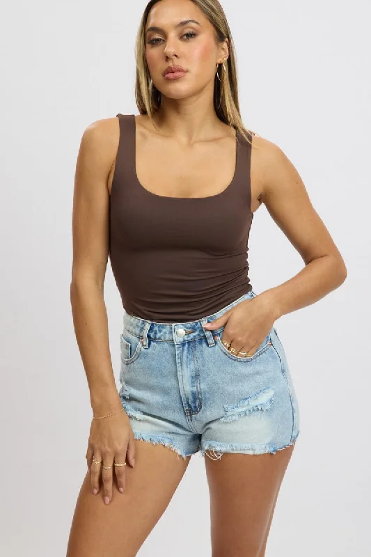 Explore What's New Denim Relaxed Shorts High Rise