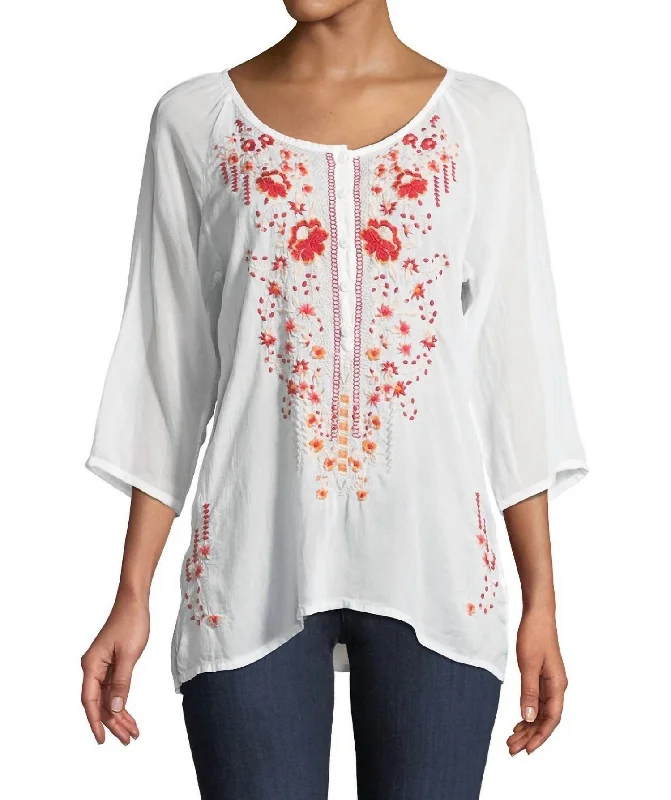 Chic And Comfortable Olivia Blouse In White