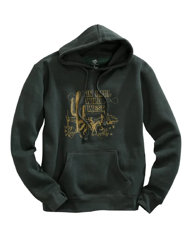 Premium Fabrics Tin Haul Womens Green Cotton Blend Wild West Hoodie