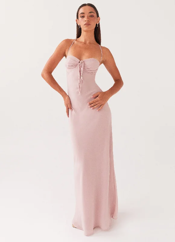 Coastal Beach - Inspired Style Aveline Maxi Dress - Mauve