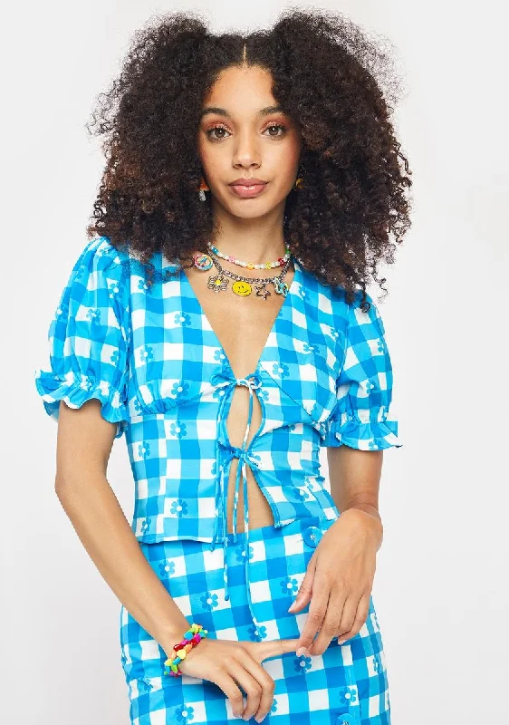 Limited Time Deal Tie Front Blouse