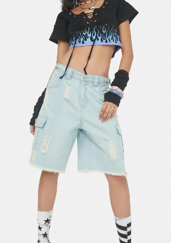 Vintage Style Clothing Sale Let's Kick It Distressed Shorts