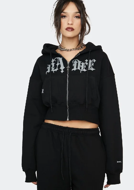 Sporty Streetwear Newness Fleece Zip-Up Hoodie