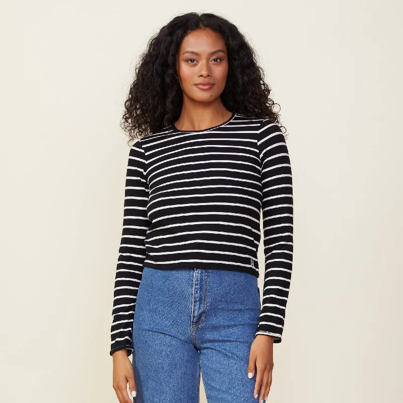 Summer Splash Sale Stripe Long Sleeve Crew