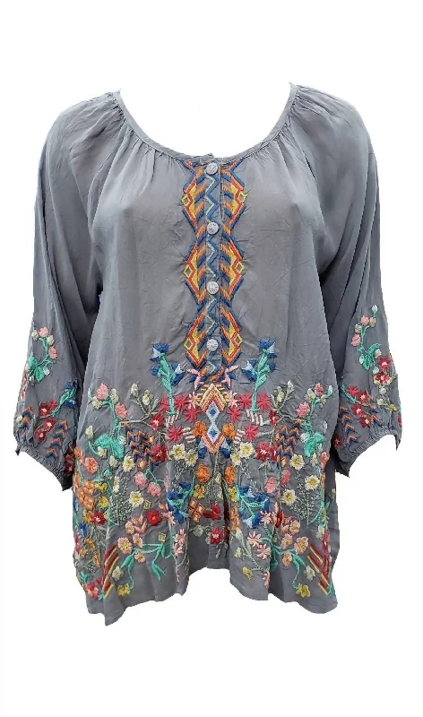 Elevate Your Wardrobe Women's Sarah Blouse In Cloudburst