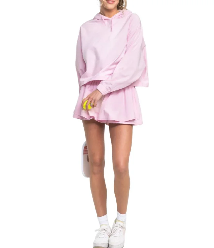 Comfort Centric Apparel Hybrid Performance Skort In Pink Ballet Slipper