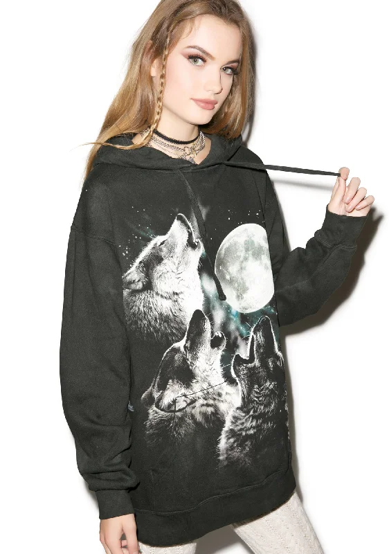 Modern Casual Clothing Three Wolf Moon Hoodie