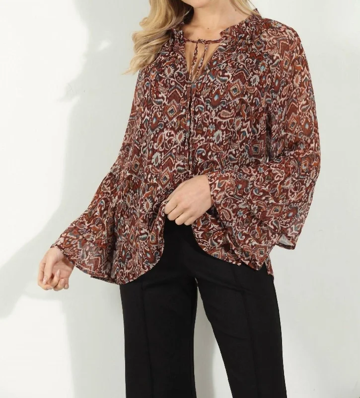 Fashion Essentials Isola Flare Sleeve Blouse