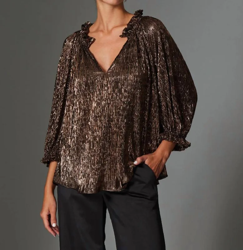 Imeless Style Ellie Blouse In Copper