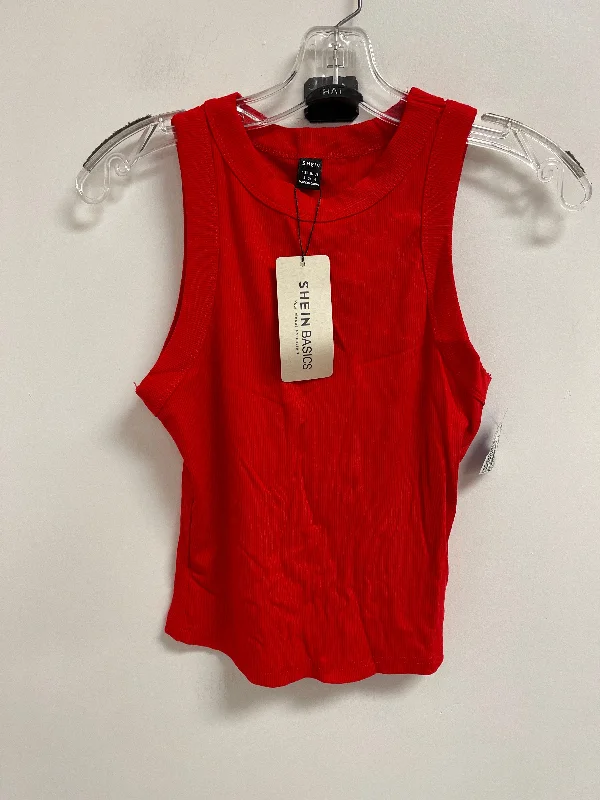 Top Sleeveless By Shein In Red, Size: S