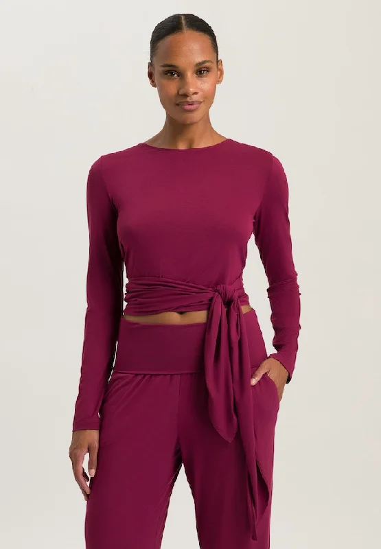 Anniversary Sale Yoga - Long Sleeved Wrap Top