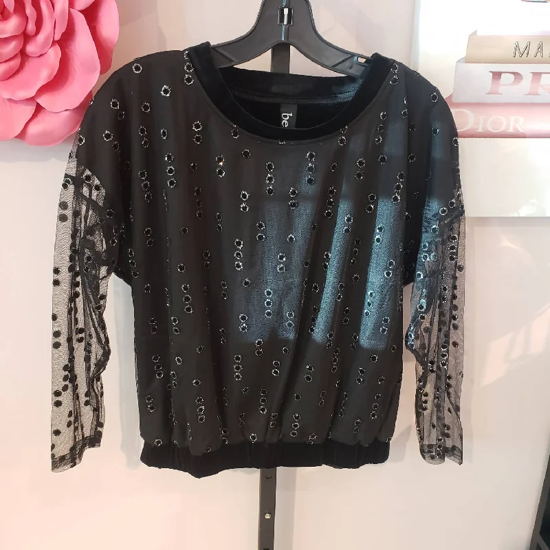 Unbeatable Prices Date Night Blouse In Black With Silver