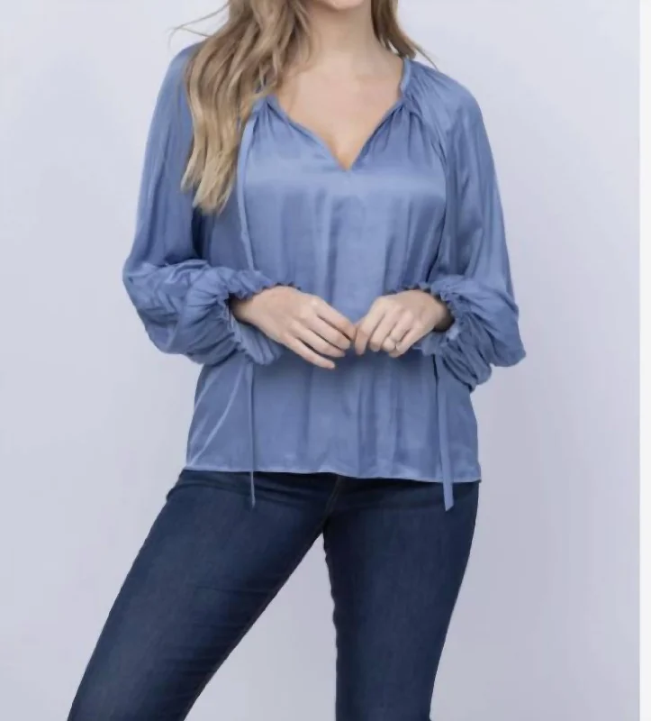 Latest Fashion Blake Blouse In Steel Blue