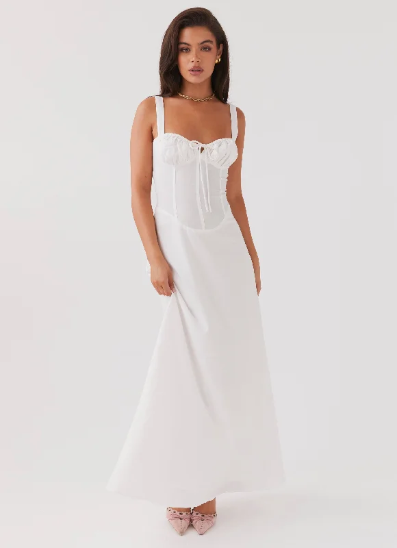 Limited - Time Bundle Lucie Linen Maxi Dress - White