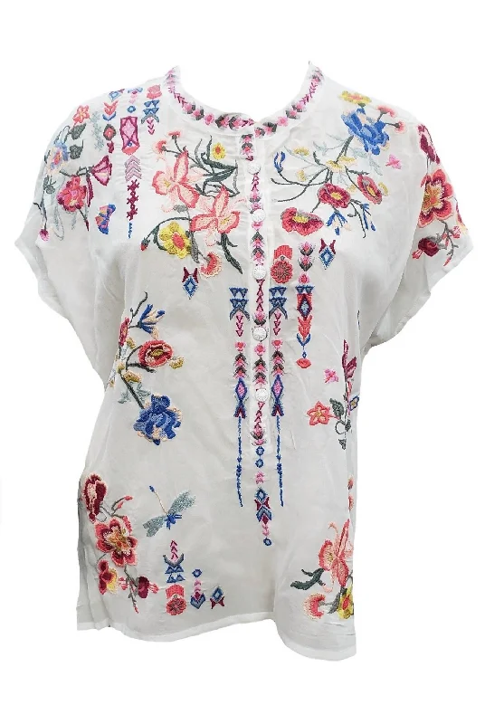 Free Spirited Fashion Women's Gardenia Blouse In White