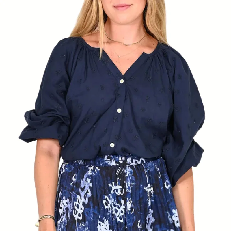 Trend Leading Collection Charlie Blouse In Indigo