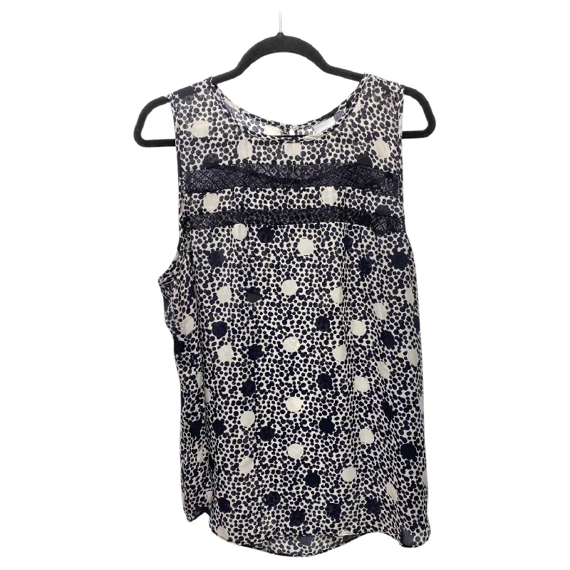 Top Sleeveless By Cabi In Black & White, Size: 1x