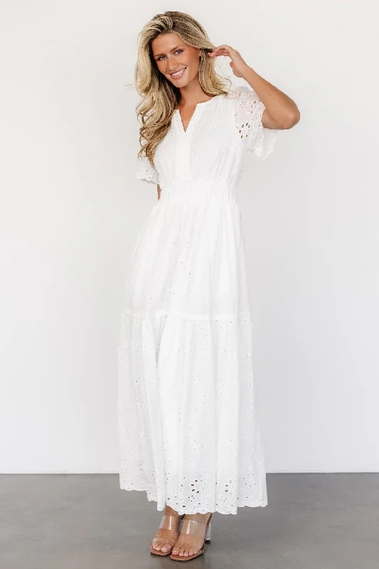 Hot Styles Hyacinth Eyelet Maxi Dress | Off White