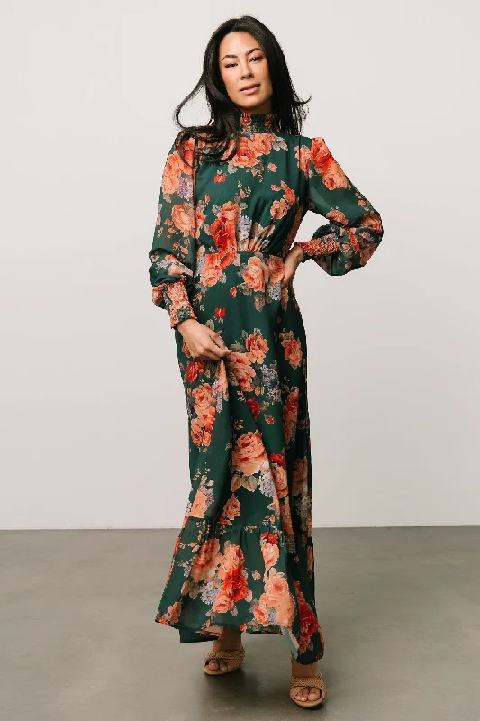 Score Big On Glamorous Red - Carpet Styles Luciana Maxi Dress | Green Multi