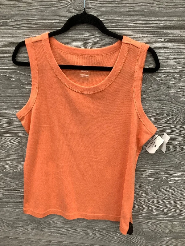 Top Sleeveless By Cj Banks In Orange, Size: Xl