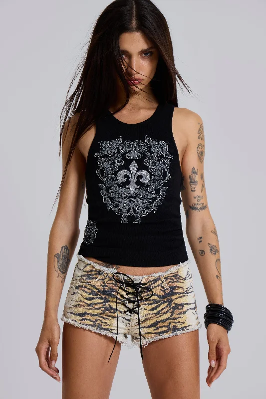 Eclectic Style Wardrobe Tiger Denim Hot Pants