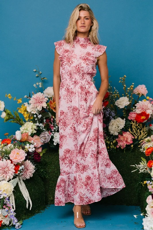 Spring Fling Sale Kearny Ruffle Maxi Dress | Pink Floral